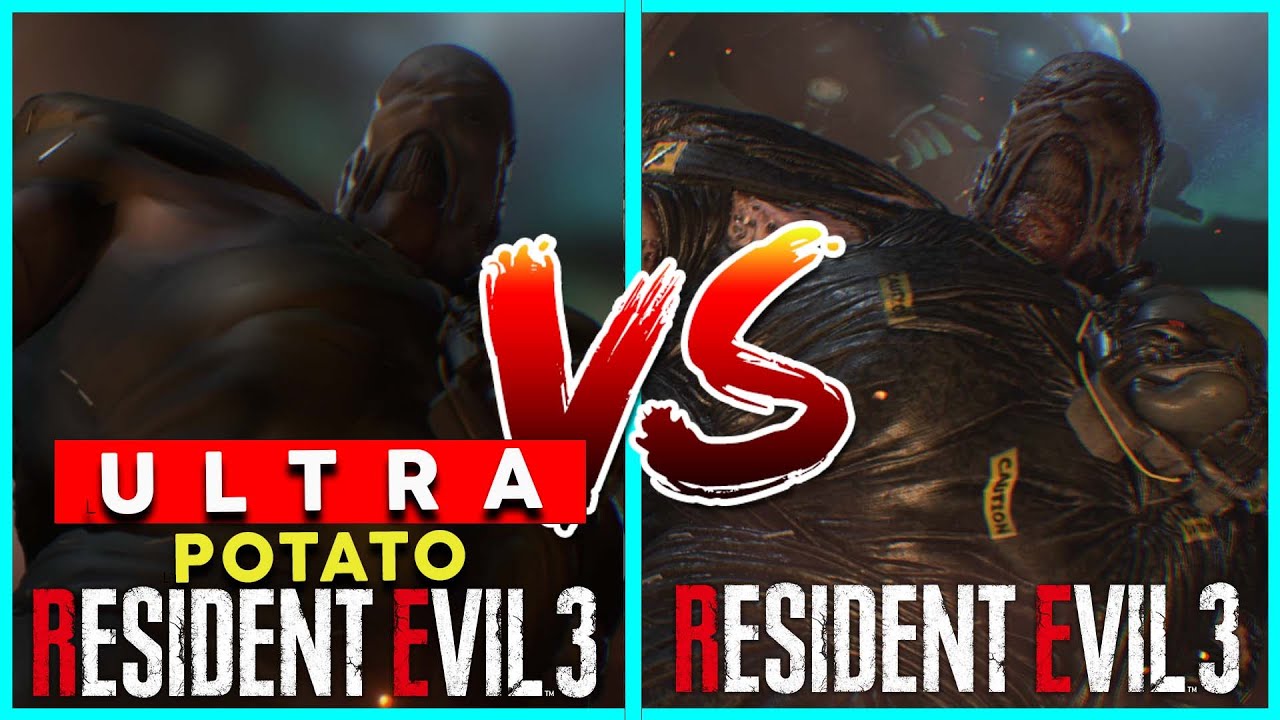 RESIDENT EVIL 3 REMAKE – Ultra PC Graphics Settings vs Ultra Potato Mode  (2023)