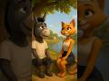 Cute Friendship Story of Donkey and Cat | AI 3D Cartoon #shorts #ai