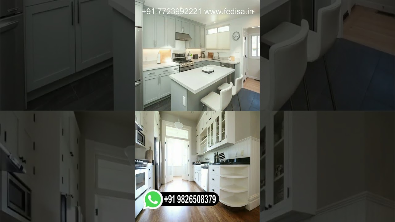 Modulaire keuken Design Groene keukens Kleine modulaire keuken Design Open