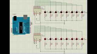 Celebrity Dual 8-bit binary counter using Arduino simulated with Proteus Wealth