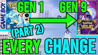 EVERY Change Between EVERY Generation of Pokemon Games PART 2!! #pokemon