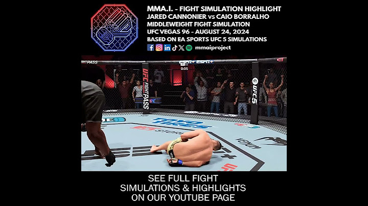 UFC Vegas 96 Jared Cannonier vs Caio Borralho MW Fight Simulation Highlight 🇺🇸🇧🇷👊🎮 #shorts