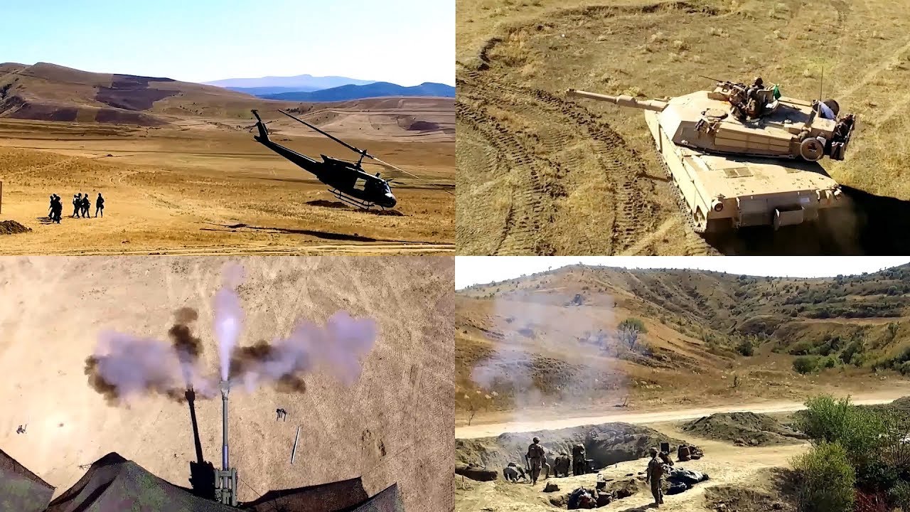 Drone View of Marines - Agile Spirit 2017