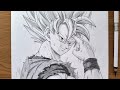 How To Draw Goku’s Iconic Instant Transmission Pose || Anime Drawing Tutorial