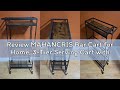 Review MAHANCRIS Bar Cart for Home, 3-Tier Serving Cart with Wine Rack, Rolling Wine Cart with Glass