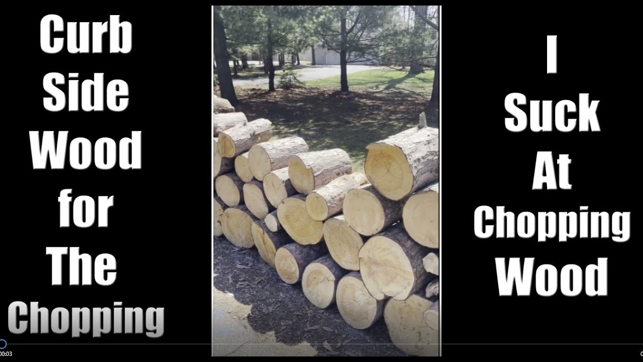 Curb Side Logs ~ Chopped Wood & Stacked ~ ASMR