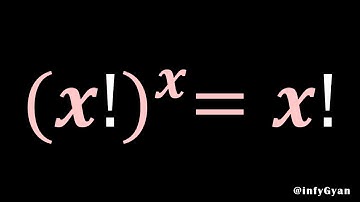 A Factorial Exponential Equation | Solving in Easy Way!