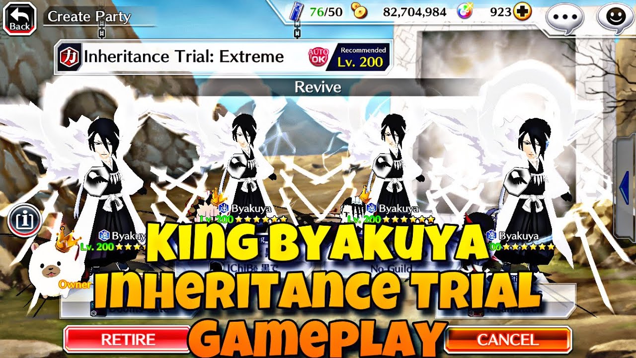 KING BYAKUYA DESTR0Y INHERITANCE TRIAL - Bleach Brave Souls 60fps