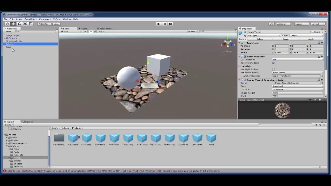 02 Unity With Vuforia Project - YouTube