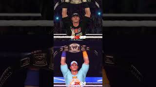 WWE 2K23 vs  WWE 2K24 JOHN CENA ENTRANCE 🤔😲? #shorts #wwe2k24 #johncena