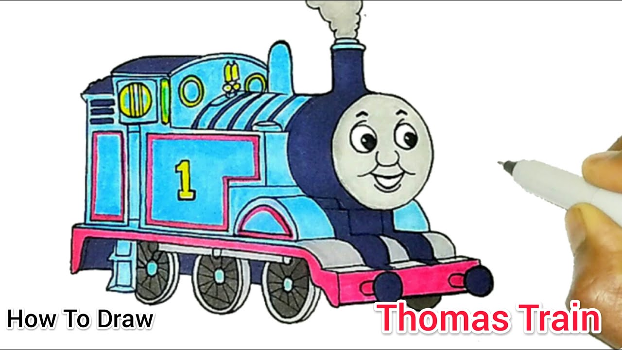 thomas train drawing for kids