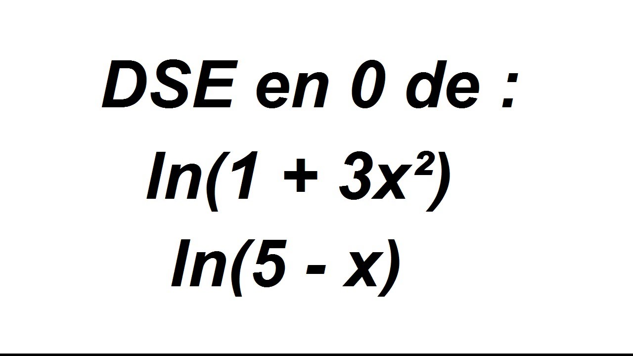 Développement en série entière usuel avec changement de variable