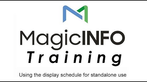 Using the display schedule for standalone use