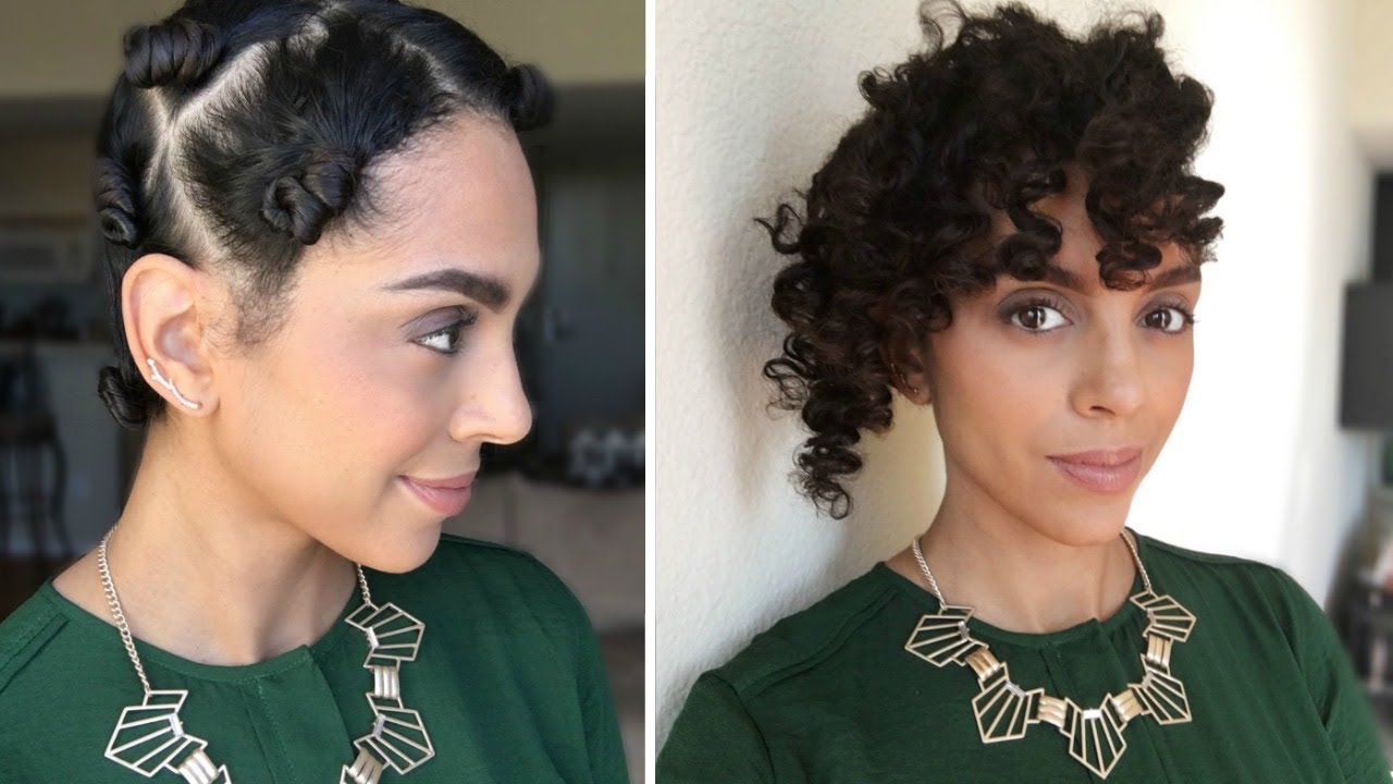 How To Bantu Knot Out Updo On Fine Curly Hair Discocurlstv