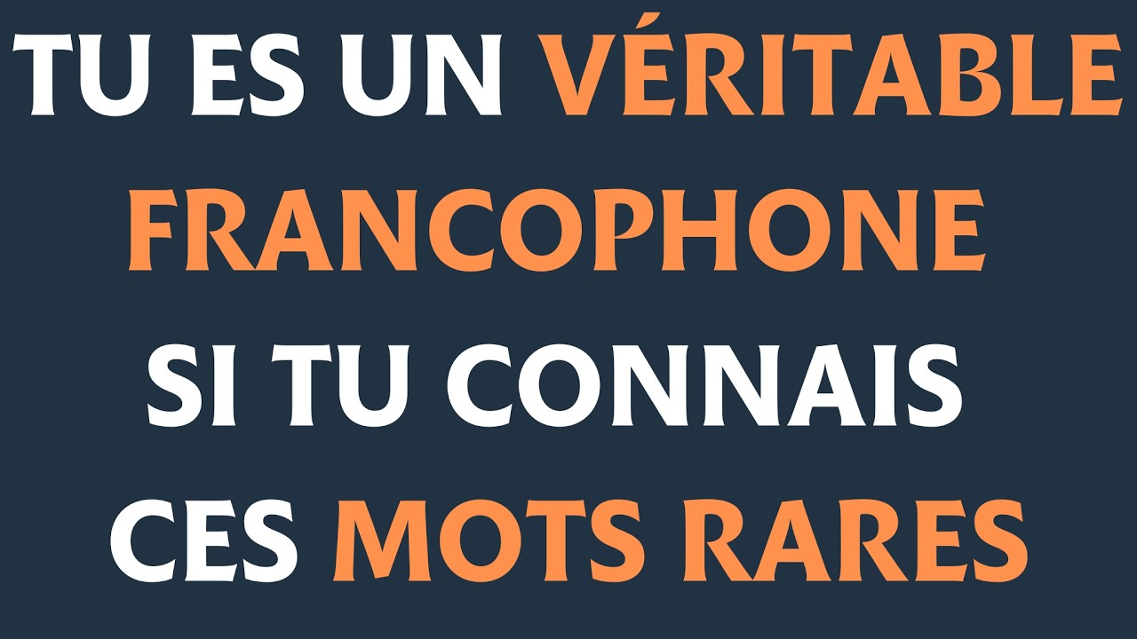 Quiz de Littérature : Connais-tu ces MOTS INCONNUS de la langue ...