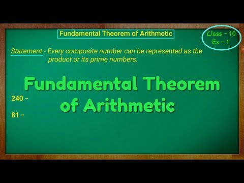 अंकगणित की मौलिक प्रमेय, कक्षा - 10 वीं