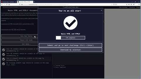 Uncomment HTML Free Code Camp Org Basic HTML and HTML5