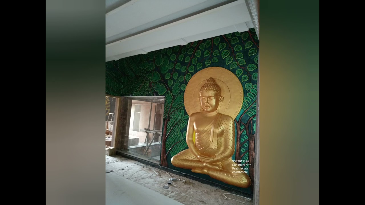 Buddha 3D Mural work in coimbatore 9043019199