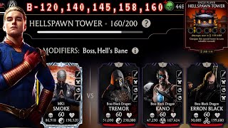 Fatal Hellspawn Tower Boss Battle 160 & 120, 140 Fight + Rewards MK Mobile | Super suit Best For HT