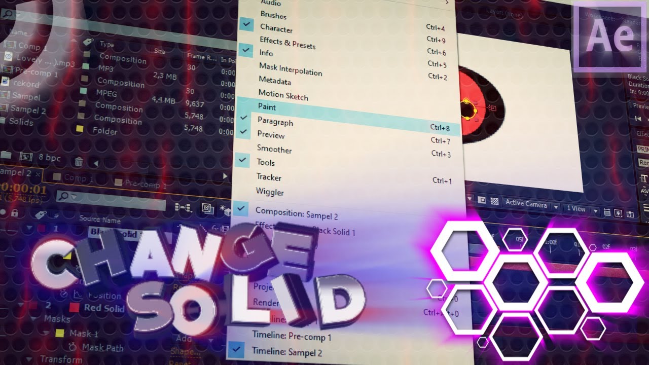 Change Solid Color in Layer After Effect Tutorial YouTube