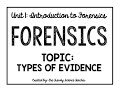 Forensic Evidence Quiz