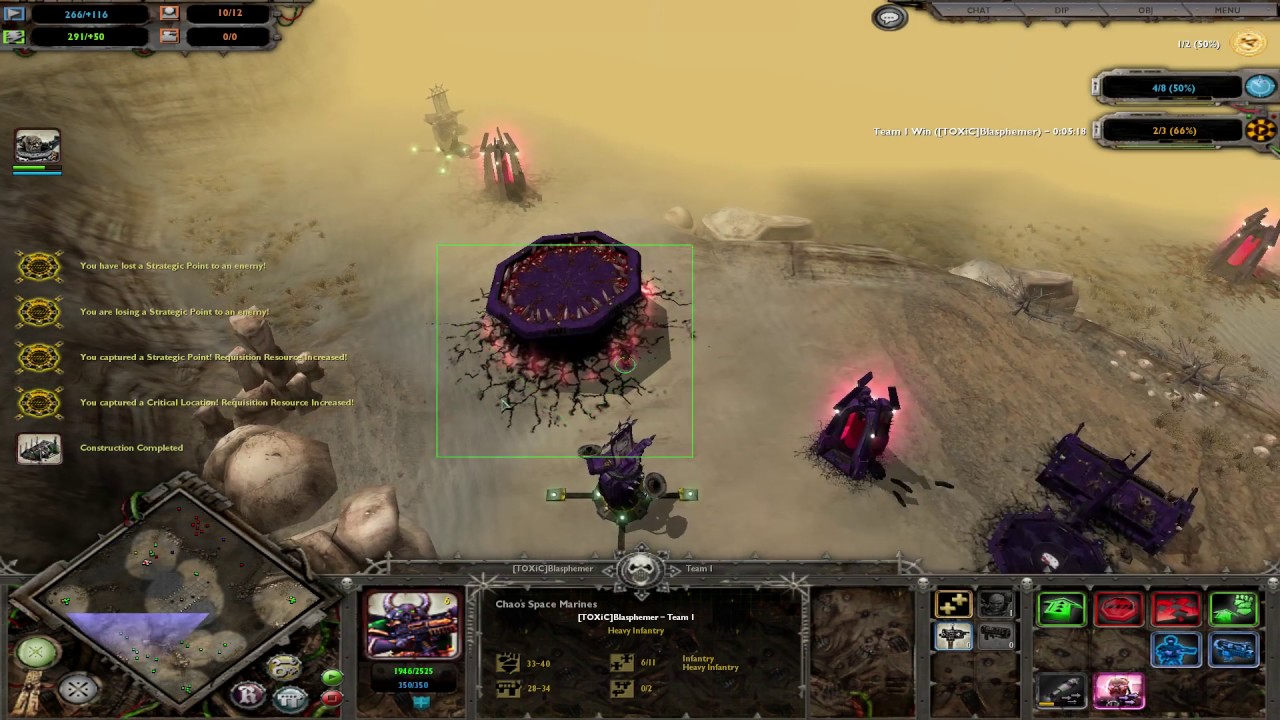 Dawn of War: Soulstorm - Chaos vs Necron (vs Astrohero, F2F S10 R11)