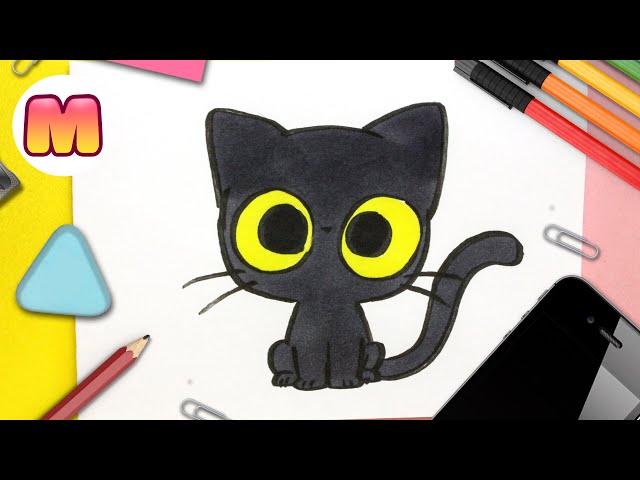 COMO DIBUJAR UN GATO KAWAII - dibujos kawaii faciles - Aprende a dibujar un  gatito facil 