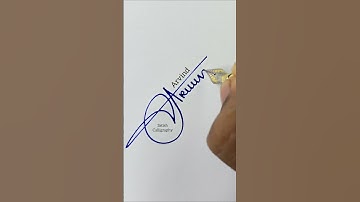 A Letter Sign | Arvind | How to sign #signature #satishcalligraphy #shorts
