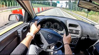 2002 Opel Astra G [1.4 16V 90HP] |0-100| POV Test Drive #1282 Joe Black