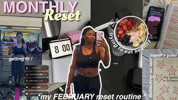 FEBRUARY RESET ROUTINE: setting goals, reflecting on last months goals, going to the gym