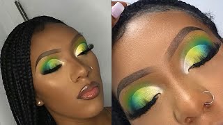 Green Ombré Cut Crease | Client Makeup Tutorial