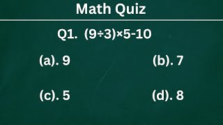 Can You Pass 7th Grade Basic Math Test | Can You Score 100% | Basic Math quiz