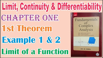 M.Sc. Math Chapter One Limit of a Function Example 1 Theorem and Example 2 Complete Solve