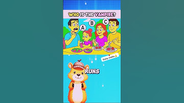 Who is the Vampire🧛‍♂️ #riddle #shorts #ytshorts #viralvideo #quiztime #logicpuzzles #riddlejourney