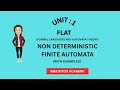 NON DETERMINISTIC FINITE AUTOMATA(NFA) || WITH EXAMPLES || UNIT-1 || FLAT || JNTU