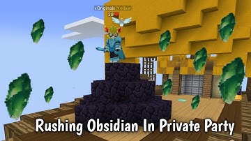 Rushing Obsidian In Private Bed Wars Party. 🙂😮 [Blockman Go : Blocky Mods]