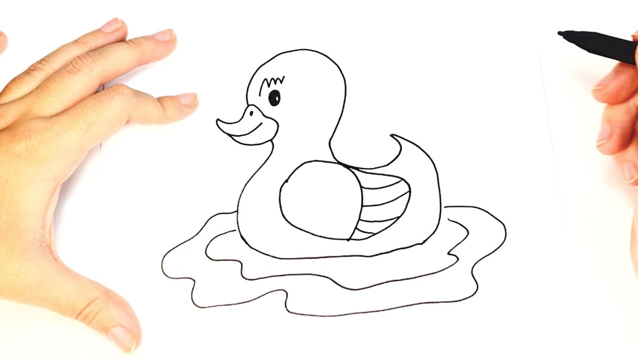 Dibujo fácil de un patito paso a paso | Cómo dibujar un patito para niños -  YouTube