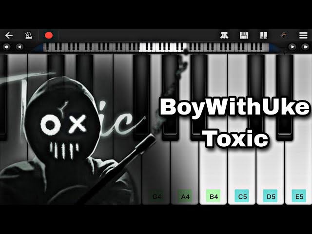 Toxic - BoyWithUke (beginner piano) Sheet music for Piano (Solo) Easy