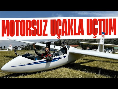 Motorsuz uçakla uçtum!