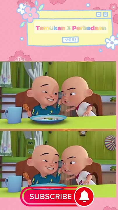 Temukan perbedaan pada gambar upin ipin part 25#upinipinterbaru#memes#funk
