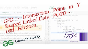 Intersection Point in Y Shaped Linked Lists - 05-Feb-2023 - GFG || POTD || Python || Link list