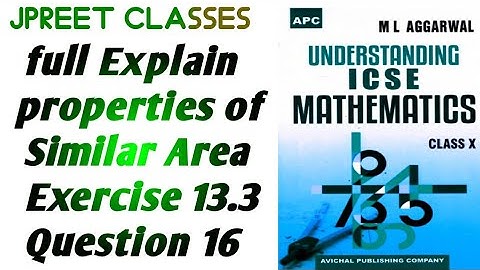 #class10 #mlaggarwal chapter 13 #similarity note basic explain exercise 13.3 question 16  #icse