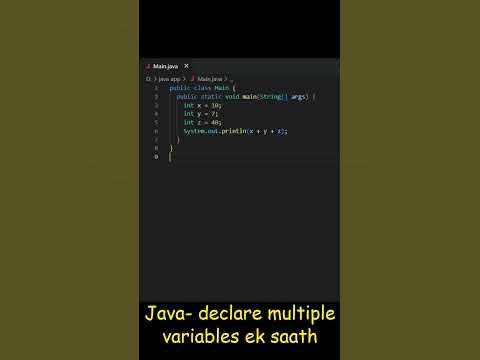 Declare multiple variables in Java | Java Series Part 15 #shorts - YouTube