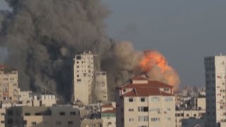 パレスチナ死者218人   ガザへの空爆続く