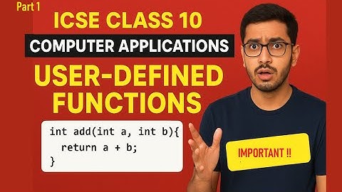 💻 User-Defined Functions Explained | Class 10 Computer Applications ✅ Java | BlueJ