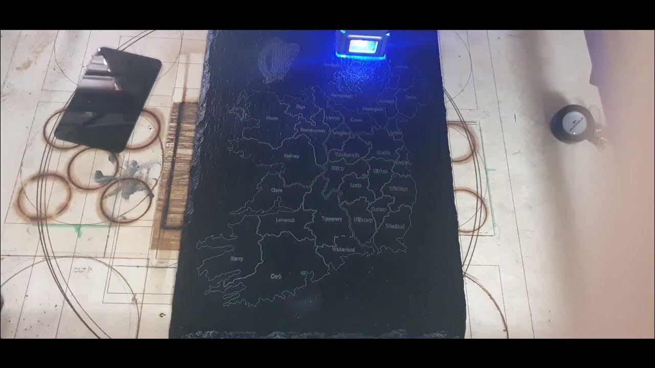 Diode Laser Slate Engraving Of Ireland YouTube
