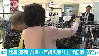 百貨店売り上げ低調　豪雨、猛暑、台風で客足遠のく(18/08/21)