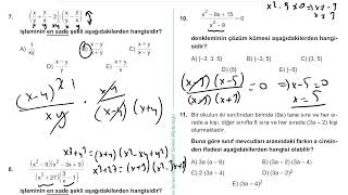 Mezun Matematik Sayısal Yeterlilik Kazanım Kavrama Test 31 (Polinomlar) Çözümler