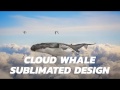 Cloud whale sublimated design allover print  boxoutline design