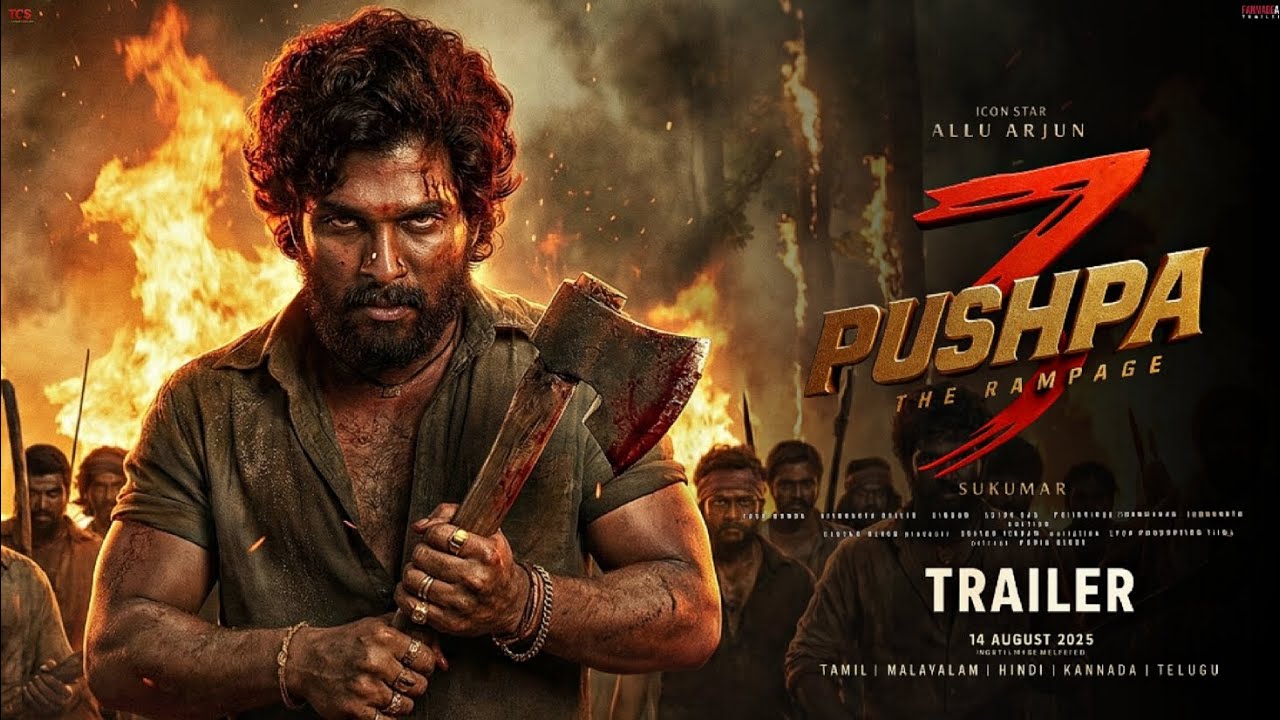 Pushpa 3 : The Rampage - Glimpse Trailer | Allu Arjun | Vijay Deverakonda | Rashmika | Ai trailer 